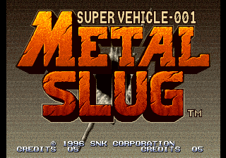 Metal Slug: Super Vehicle-001 Title Screen